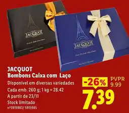Lidl Jacquot bombons caixa com laço promoção