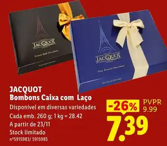 Jacquot bombons caixa com laço