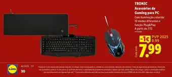 Tronic acessórios de gaming para pc