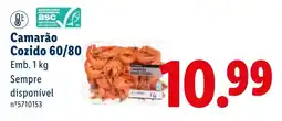 Lidl Camarão Cozido 60/80 promoção