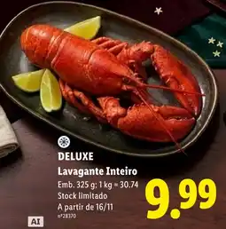 Lidl Deluxe Lavagante Inteiro promoção