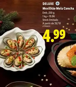 Lidl Deluxe Mexilhão Meia Concha promoção