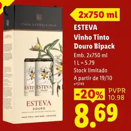Lidl esteva vinho tinto douro bipack promoção