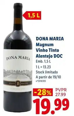 Lidl Dona Maria Magnum Vinho Tinto Alentejo DOC promoção