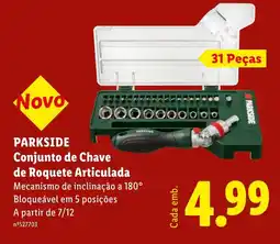 Lidl Parkside Conjunto de Chave de Roquete Articulada promoção