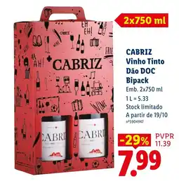 Lidl Cabriz vinho tinto promoção