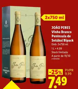 Lidl joão pires vinho branco península de setúbal bipack promoção