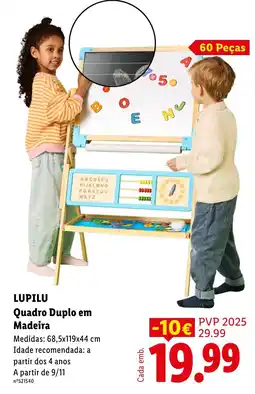 Lidl Lupilu quadro duplo em madeira promoção
