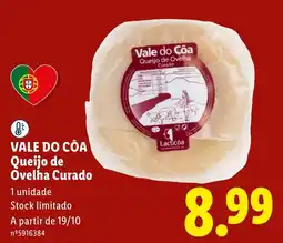 Lidl Vale do Côa Queijo de Ovelha Curado promoção
