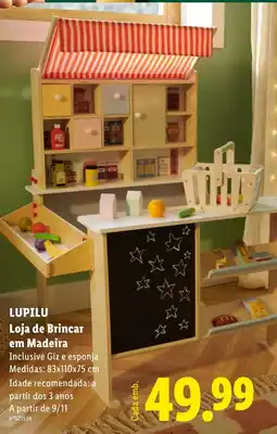 Lidl Lupilu loja de brincar em madeira promoção