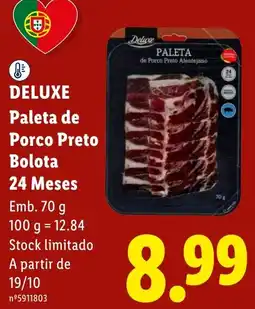Lidl Deluxe paleta de porco preto bolota promoção