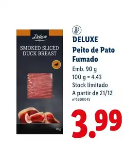 Lidl Deluxe peito de pato fumado promoção
