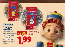 Lidl favorina figuras de natal mini promoção