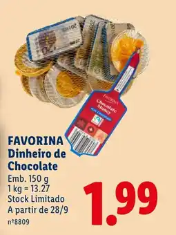 Lidl favorina dinheiro de chocolate promoção