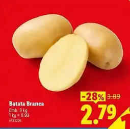 Lidl Batata branca promoção