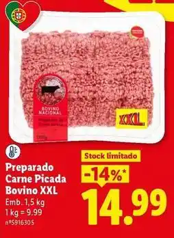 Lidl Nacional - preparado carne picada xxl promoção
