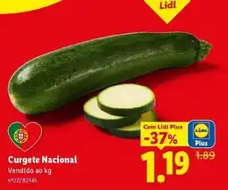 Lidl Nacional - curgete promoção