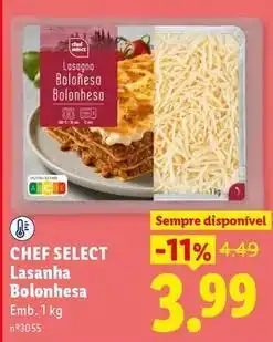 Lidl Chef select - lasanha bolonhesa promoção