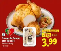 Lidl com - frango do campo com miudos promoção