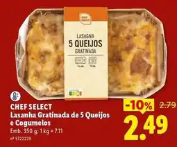 Lidl Chef - select lasanha gratinada de 5 queijos e cogumelos promoção