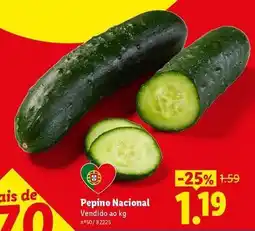 Lidl Nacional - pepino promoção
