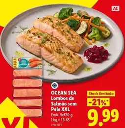 Lidl Ocean sea - lombos de salmao sem pele xxl promoção