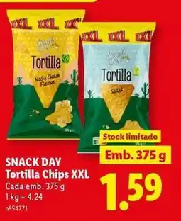 Lidl Xxl - snack day tortilla chips promoção