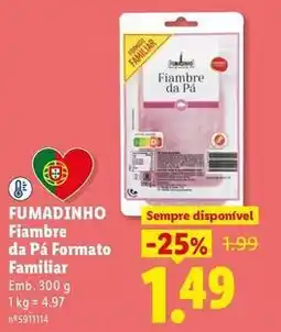 Lidl Fumadinho - fiambre da pa formato familiar promoção