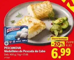 Lidl Pescanova - medalhões de pescada do cabo promoção