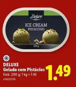 Lidl Deluxe - gelado com pistacios promoção