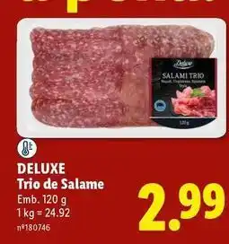 Lidl Deluxe - trio de salame promoção