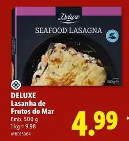 Lidl Deluxe - lasanha de frutos do mar promoção