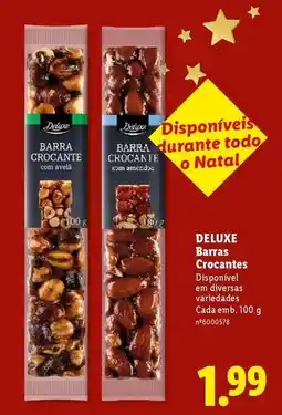 Lidl Deluxe - barras crocantes promoção