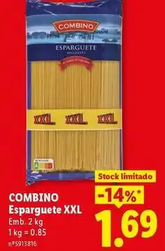 Lidl Combino - esparguete xxl promoção