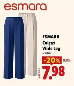 Lidl Esmara - calças wide leg promoção