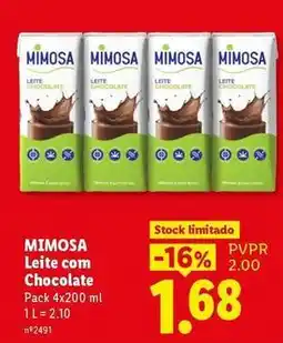 Lidl Mimosa - leite com chocolate promoção