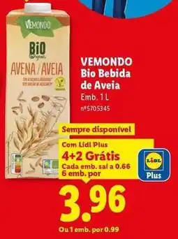 Lidl Vemondo - bio bebida de aveia promoção