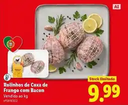 Lidl com - rolinhos de coxa de frango com bacon promoção