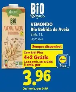 Lidl Vemondo - bio bebida de aveia promoção