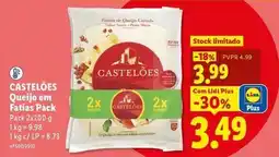 Lidl Castelões - queijo em fattas pack promoção