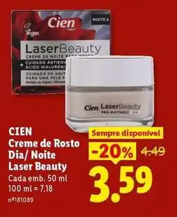 Lidl Cien - creme de rosto dia/ noite laser beauty promoção