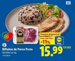 Lidl Alentejo - biffinhos de porco preto promoção