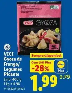 Lidl €co+ - gyoza de frango/legumes picante promoção