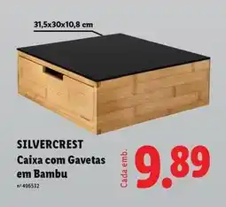 Lidl Silvercrest - caixa com gavetas em bambu promoção