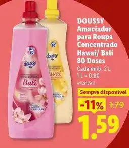 Lidl Amaciador para roupa concentrado hawai/bali promoção