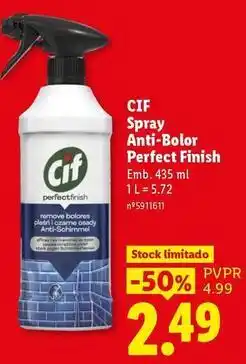 Lidl Cif - spray anti-bolor perfect finish promoção