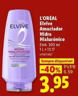 Lidl L'oréal - elvive amaciador hidra hialuronico promoção