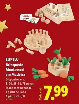 Lidl Lupilu - brunudo montessori em madeira promoção