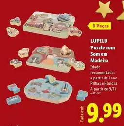Lidl Lupilu - puzzle com som em madeira promoção