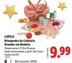 Lidl Lupilu - brinquedos de culinaria grandes em madeira promoção